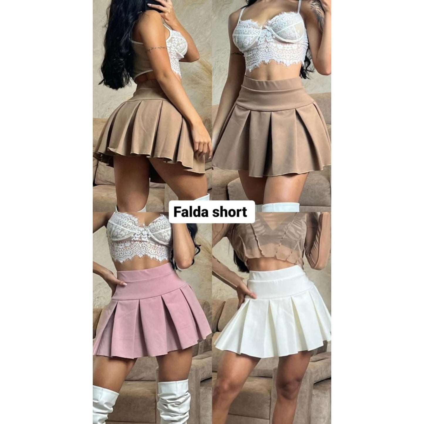 12-042 Falda short prenses