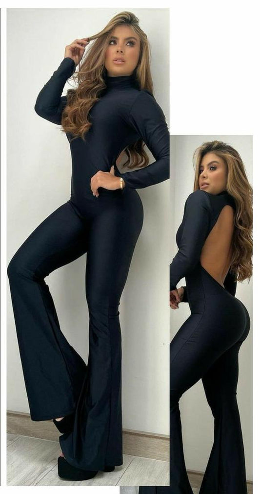 50-180 Enterizo espalda descubierta bota campana