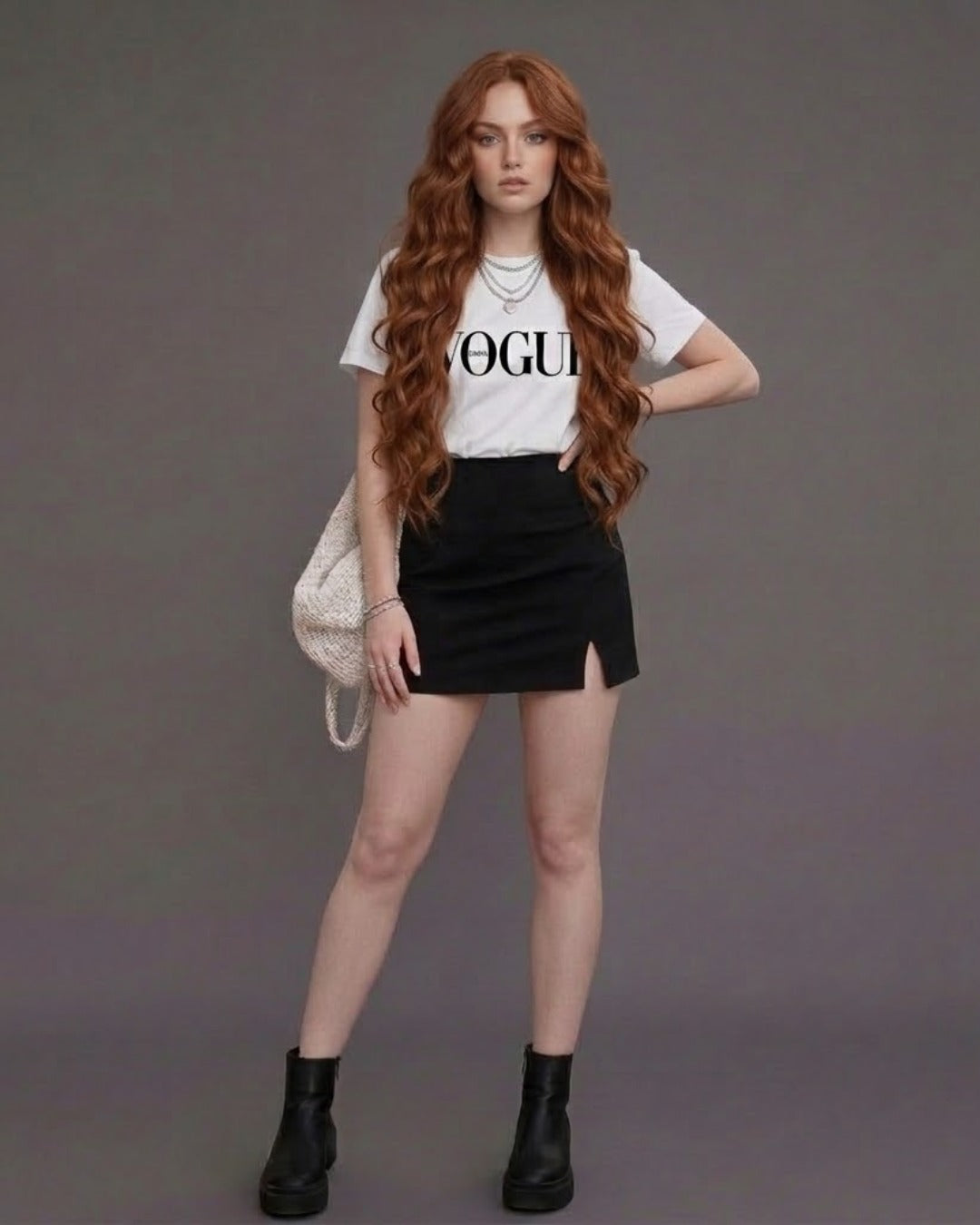 3-495 falda Yves Saint Laurent con bellas combinaciones