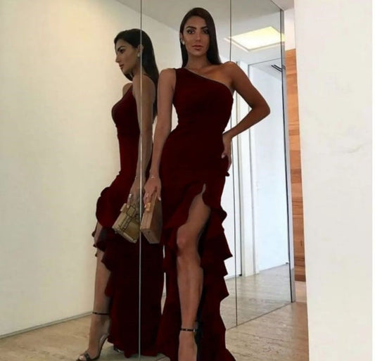 42-096 Vestido picapiedra abertura con bolero