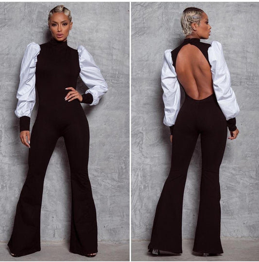 50-186 Enterizo mangas blancas