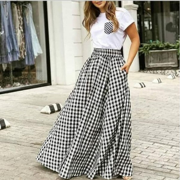 3-459 Conjunto falda cuadros